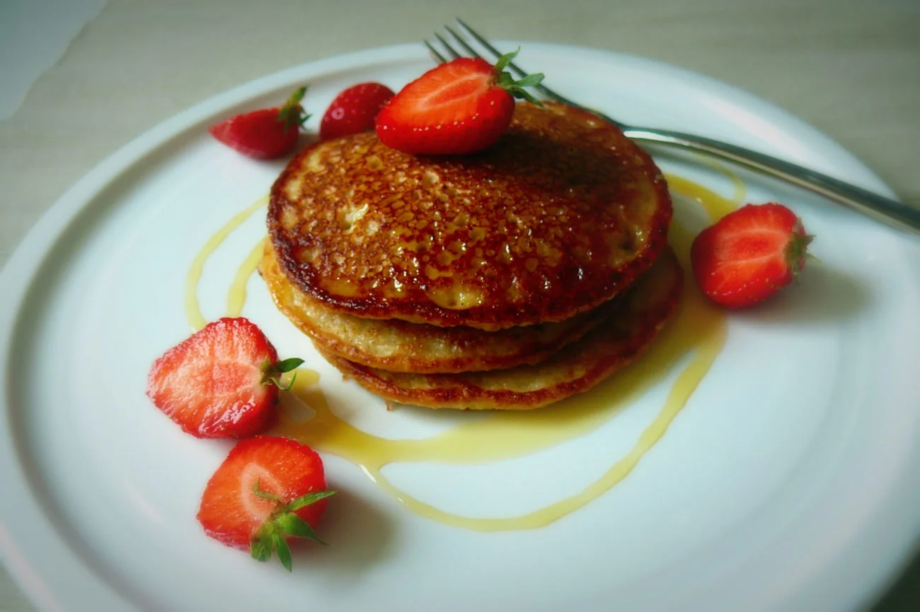 Glutenvrije havermoutpannenkoeken met banaan