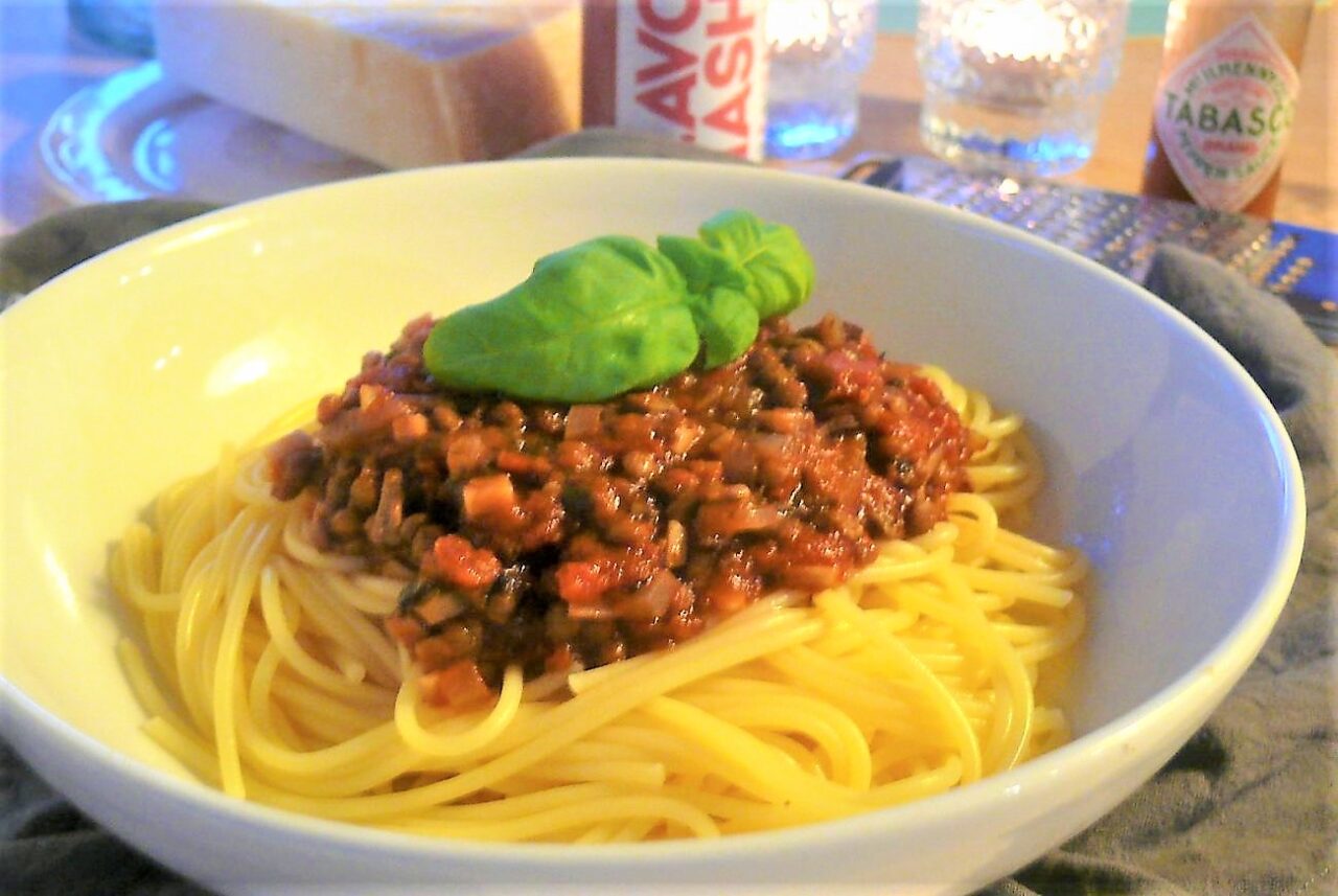 Vegetarische spaghetti Bolognese